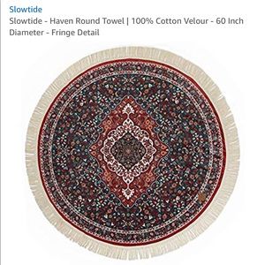 Slow tide round beach towel
